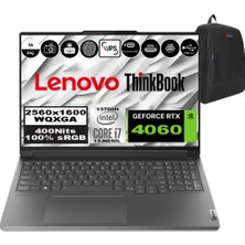 Lenovo Thinkbook 16P G4 Intel Core I7 13700H 64GB 1tb SSD 8GB-RTX4060 16'' Wqxga Windows 11 Home Taşınabilir Bilgisayar 21J80032TRH03 + Weblegelsin Çanta