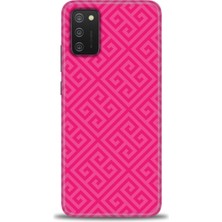 gmotp Samsung Galaxy A03S Kılıf Hd Baskılı - Pembe Mozaik