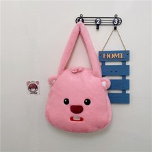 Giles Jack Yeni Sonbahar ve Kış Sevimli Peluş Crossbody Çanta Pembe Taze Tatlı Sevimli Karikatür Büyük Kapasiteli Taşınabilir Omuz Çantası (Yurt Dışından)