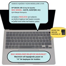 McStorey Macbook Air M1 Klavye Kılıfı UK(EU) İngilizce Harf Baskı A2179 A2337 ile Uyumlu