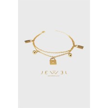 Jewel Locked Ball Gold Altın Kaplama Bileklik