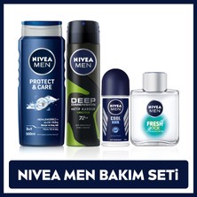 NIVEA MEN Sprey Deodorant 150ml,Roll on Deodorant,Duş Jeli,Tıraş Sonrası Losyon