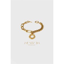 Jewel Whell Model Gold Altın Kaplama Bileklik