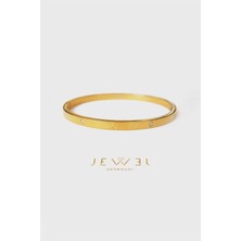 Jewel C. Ince Model Gold Altın Kaplama Taşlı Bileklik