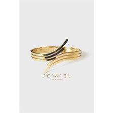 Jewel Zikzak Model Gold Altın Kaplama Bileklik