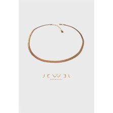 Jewel Italyan Zincir Rose Altın Kaplama Kolye
