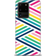 gmotp Samsung Galaxy S20 Ultra Kılıf Hd Baskılı - Renkli Çubuklar