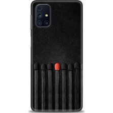 gmotp Samsung Galaxy M31S Kılıf Hd Baskılı - Kibrit Çöpleri