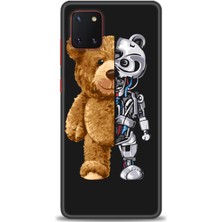 gmotp Samsung Galaxy A81 / Note 10 Lite Kılıf Hd Baskılı - Ayı ve Iskeleti