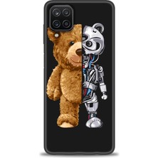 gmotp Samsung Galaxy M12 Kılıf Hd Baskılı - Ayı ve Iskeleti