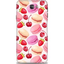gmotp Samsung Galaxy J7 Prime Kılıf Hd Baskılı - Makaron ve Çilekler