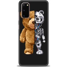 gmotp Samsung Galaxy S20 Kılıf Hd Baskılı - Ayı ve Iskeleti