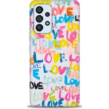 gmotp Samsung Galaxy A73 5g Kılıf Hd Baskılı - Love Love