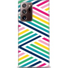 gmotp Samsung Galaxy Note 20 Kılıf Hd Baskılı - Renkli Çubuklar
