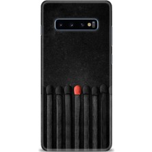 gmotp Samsung Galaxy S10 Plus Kılıf Hd Baskılı - Kibrit Çöpleri