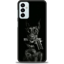 gmotp Samsung Galaxy M23 Kılıf Hd Baskılı - Tabanca ve Köpek