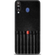 gmotp Samsung Galaxy M30 Kılıf Hd Baskılı - Kibrit Çöpleri