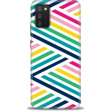gmotp Samsung Galaxy A02S Kılıf Hd Baskılı - Renkli Çubuklar