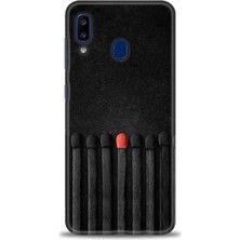 gmotp Samsung Galaxy A30 Kılıf Hd Baskılı - Kibrit Çöpleri