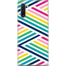 gmotp Samsung Galaxy Note 10 Kılıf Hd Baskılı - Renkli Çubuklar