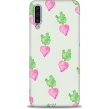 gmotp Samsung Galaxy A50 Kılıf Hd Baskılı - Pembe Havuçlar