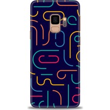 gmotp Samsung Galaxy S9 Kılıf Hd Baskılı - Renkli Çubuklar