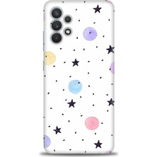 gmotp Samsung Galaxy A32 Kılıf Hd Baskılı - Yıldız ve Daireler