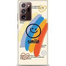 gmotp Samsung Galaxy Note 20 Kılıf Hd Baskılı - Smile