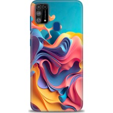 gmotp Samsung Galaxy M31 Kılıf Hd Baskılı - Renkli Su