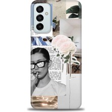 gmotp Samsung Galaxy M13 Kılıf Hd Baskılı - Gözlüklü Kadın