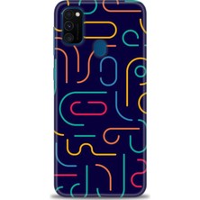 gmotp Samsung Galaxy M30S Kılıf Hd Baskılı - Renkli Çubuklar