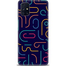 gmotp Samsung Galaxy M31S Kılıf Hd Baskılı - Renkli Çubuklar