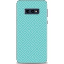 gmotp Samsung Galaxy S10E Kılıf Hd Baskılı - Mavi Mozaik