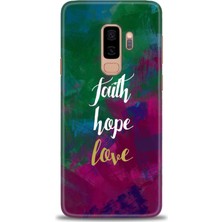 gmotp Samsung Galaxy S9 Plus Kılıf Hd Baskılı - Faith Hope Love