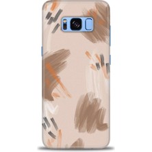 gmotp Samsung Galaxy S8 Kılıf Hd Baskılı - Kahve Çizgiler