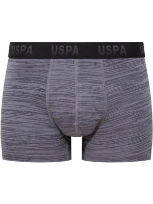 U.S. Polo Assn. 80505 Erkek Pamuklu 3'lü Boxer-Siyah&antrasit&baskılı