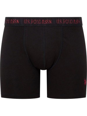 U.S. Polo Assn. 80517 Erkek Pamuklu 3'lü Boxer-Siyah-antrasit-gri