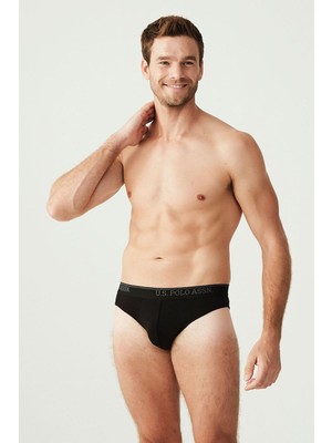 U.S. Polo Assn. 90003 Erkek Battal 3'lü Slip Külot-Siyah