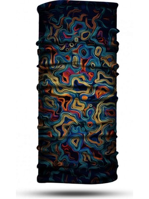 Vwear Ateş Desenli Boyunluk Buff Baf Bandana Saç Bandı