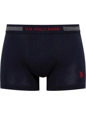 U.S. Polo Assn. 90004 Erkek Battal 3'lü Boxer-Lacivert-grimelanj-beyaz