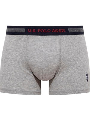 U.S. Polo Assn. 90004 Erkek Battal 3'lü Boxer-Lacivert-grimelanj-beyaz