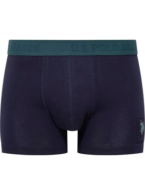 U.S. Polo Assn. 80504 Erkek Pamuklu 3'lü Boxer-Lacivert-baskılı-yeşil