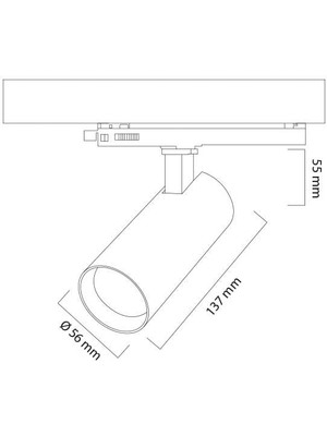 Goya Gy 3646 14 Watt (Trifaze) Ray Spot Armatür Beyaz - 4000K - Ilık Beyaz