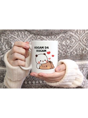 Hediyene Bak 2'li Karım Kocam Bubu Dudu Sevgililer Aşk Özel Baskılı Seramik Kahve Çay Kupası