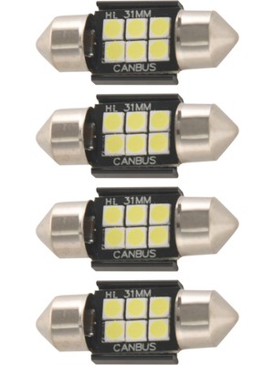 Decisive 8x 400 Lümen 3020 Yonga Seti Canbus Hata Ücretsiz LED Ampuller Iç Araba Işıkları Plaka Kubbe Harita Kapı Nezaket 31 mm (Yurt Dışından)