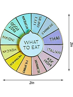 Decisive 3 Adet Broş Döndürülebilir, 1 Adet Ne Yenir Spinning Pin Foodie Pin Interaktif Pin 1 Adet Emaye Pin (Yurt Dışından)