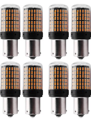 Decisive 8 Adet Süper Parlak Flaş Yok 1156 Canbus Araba LED Işık BA15S PY21W 144SMD 3014 Cips Araba LED (Yurt Dışından)