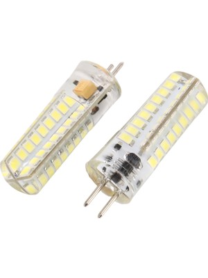 Decisive 2x 6.5W Gy6.35 LED Ampuller 72 2835 Smd LED 320LM 50W Halojen Lambalar Eşdeğer Kısılabilir Saf Beyaz 6000K 360 Derece Işın Açısı Silikon Mısır Ampul (Yurt Dışından)