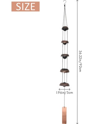 Decisive Çan Rüzgar Çanları Tapınak Rüzgar Çanı 5 Çan Ile, Feng Shui Rüzgar Çanı Ev Bahçesinde Dış Dekorasyon Anıt Rüzgar Çanı (Yurt Dışından)