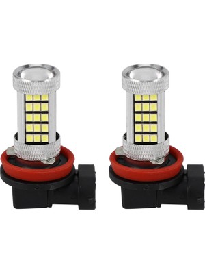 Decisive 2 Adet H11 H8 H9 Beyaz 6000K 850LM 2835 66SMD Otomatik LED Sis Lambası Gündüz Farı (Yurt Dışından)